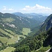 Blick über die Griesener Alm ins Kaiserbachtal