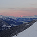 Erstaunlicherweise kriegt das Finsteraarhorn jeweils als erstes Sonne (obwohl 120 km weiter westlich als die Bündner Gipfel)