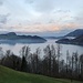 letztes Blau und besonnte Wolken über Luzern