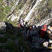 sul ripido sentiero per l'Alpe di Puria