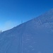 das letzte Steilstück vor dem Gipfelhang - es war weniger kalt als es aussieht