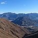 Dalla cima del Monte Cornizzolo: vista sul Lago di Annone, Monte Barro e Monte Resegone.