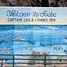 Wilkommensgruß im einzigen Hafen von Saba, Fort Bay.