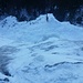 Mitunter ist der Eisüberzug nur 1-2 mm dick.