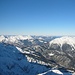 Rofanspitze, Blick zum Skigebiet Christlum und rechts zum Guffert