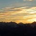 Sonnenuntergang über den Ammergauer Alpen.