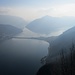 Monte San Salvatore : panoramica sul Lago di Lugano o Ceresio