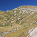 Im Aufstieg zum Monte Gorzano - Blick über das Valle delle Cento Fonti (Tal der hundert Quellen) in Richtung Gipfel.