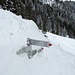 Am See-Eck auf 1435 m liegen gut 2 m Schnee