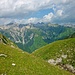 Durchblick in die Allgäuer Alpen.