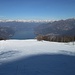 Dalla terrazza del rifugio, vista verso il ramo lecchese del Lago di Como.