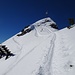 Schlussaufstieg: Man kommt mit den Ski wirklich bis zum Gipfel<br />Wie steil es ist, sieht man auf der Foto nicht 