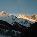 Berge im späten Sonnenlicht