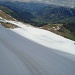 Die schneegefüllte Mulde nordöstlich des Wistätthorn-Gipfels