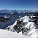 Aussicht über die gesamte Palette der südlichen Walliser Alpen