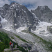 Photo shoot with Cengalo (before the rock fall) and Badile. The Bügeleisenkante ('Flat Iron Ridge') leading to Piz Gemelli on the left should still be accessible