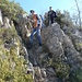 Schlüsselstelle im Abstieg vom Monte Bignone