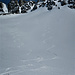 Pulvriger Schnee in der Abfahrt ins Vals Russein