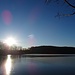 Die Morgensonne täuscht - der See ist größtenteils gefroren!