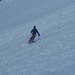 Bertrand qui cherche en vain à serrer les skis comme les pros...