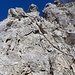 il primo tratto più impegnativo della ferrata