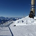 seltenes Bild, alleine auf dem Säntis Gipfel