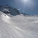 Auch am Bieltaljoch findet sich in den Mulden noch sehr guter Schnee