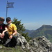 Geschafft: Gipfel Mittler Goggeien (1655 m) - hinten der Stockberg