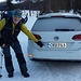 Mietauto mit Spikes (haben alle in Lappland)