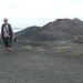 Zwischen den beiden Kratern. Blick nach vorne zum Volcán de Teneguia