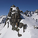 Der Gipfelaufbau des Chli Bielenhornes mit Zustiegsspur.