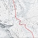 Die Route ab P.2609 bis zum Gipfel