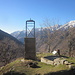 Alpe Cortone 1280 mt e la teleferica ancora utilizzata per il trasporto a valle di legname.