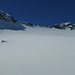 View back up after skiing down on the glacier north of Piz Surgonda. Still powder snow here.