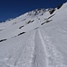 Traverse beim Tochuhorn. Breite Spur, den vielen Schneeschuhläufern sei Dank!