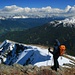 Abstieg von der Karspitze mit Blick auf die Dolomiten