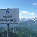 Am Grat verläuft die Grenze zwischen Österreich und Slowenien