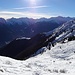 sguardo sul percorso che conduce all'Alpe la Piana