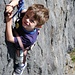 Escalade à Latschau : Arnaud, 5 ans (photo un peu truquée...)