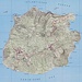 Topografische Karte der Insel Saba welche ich nach längerem Suchen im Internet gefunden habe. Di Insel besteht nahezu nur aus dem Vulkan Mount Scenery der aus dem Meer ragt.