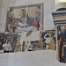 Affreso seicentesco al di sopra di una serie di figure dipinte fra '400 e '500.