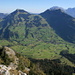 Looking down to Stein and over to Stockberg, Neuenalpspitz and Alpstein in the back