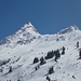 Blick von Galtür-Wirl; Gorfenspitze und der weiter nördlich gelegene, auf dem Foto nicht sichtbare Hochnörderer sind im Skitourenführer der Silvretta von "Panico" zu finden.