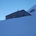 Die Klostertaler Hütte kurz vor Ankunft um 18.24 Uhr fotografiert