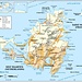 Karte der zweigeteilten Insel Sint Maarten / Saint-Martin. Ich habe nur den südlichen niederländischen Teil der Insel besucht da meine drei Aufenthalte während das Urlaubs jeweils nur kurz waren.