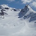 Blick zur schönen Skiroute, die über den Klostertaler Gletscher führt