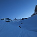 Aufstieg im Dunklen durchs Val d'Agnel - Einsamkeit und Stille pur. Wenn da nicht das Kratzen der eigenen Ski im hart gefrorenen Schnee wäre ;)