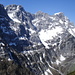 Nordwände von Östlicher Karwendelspitze+ Co.; ganz rechts kommt die Vogelkarspitze raus