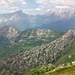 Blick zu den Marmorbergen über Carrara