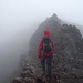 Kurz vor dem Gipfel von Sgurr Dearg. Aussicht = Null.
